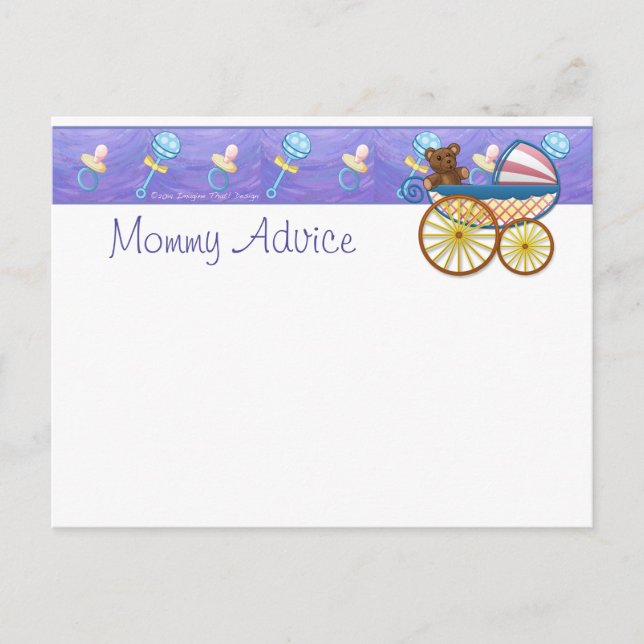 Carte postale Mommy Advice avec Saumon rose Chevro (Devant)