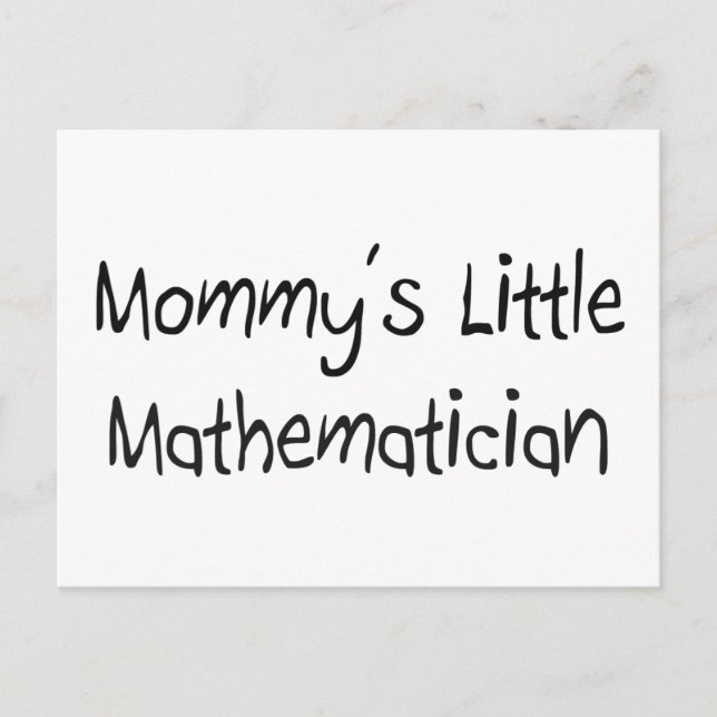 Carte Postale Mommys Little Mathematicien (Devant)