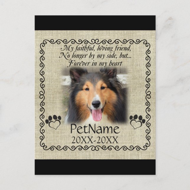 Carte Postale Mon Ami Fidèle Pet Sympathie Custom Burlap (Devant)