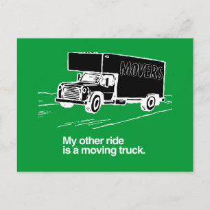 CARTE POSTALE MON AUTRE TRAJET EST UN CAMION DE MOUVEMENT