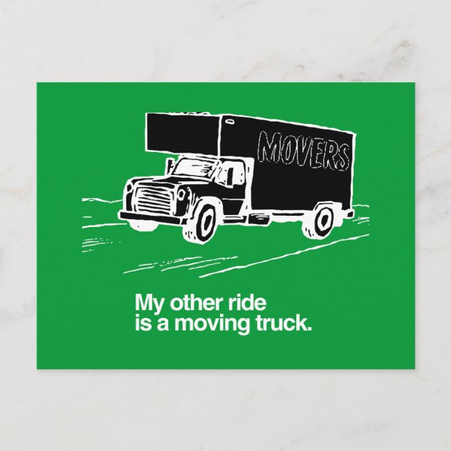 CARTE POSTALE MON AUTRE TRAJET EST UN CAMION DE MOUVEMENT (Devant)