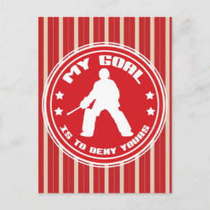 Carte Postale Mon But Est De Refuser Le Vôtre, Le Hockey De Cham
