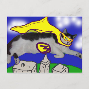 Carte Postale Mon chat de héros