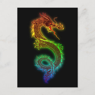 Carte Postale Mon chien de garde est un dragon