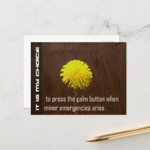 Carte Postale "Mon choix" Motivation Affirmation