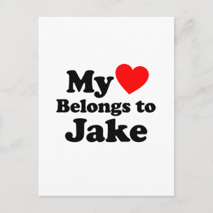 Carte Postale Mon coeur appartient à Jake