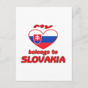 Carte Postale Mon coeur appartient à la Slovaquie