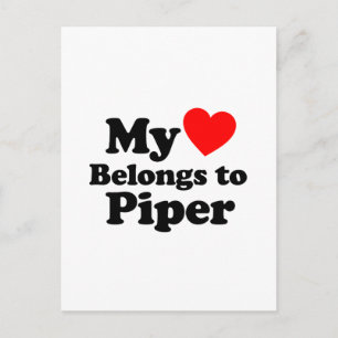 Carte Postale Mon coeur appartient à Piper