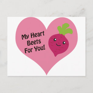 Carte Postale Mon cœur de betterave pour toi