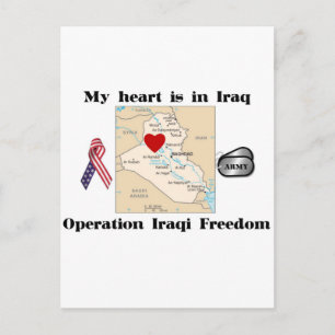 Carte Postale Mon coeur est en Irak