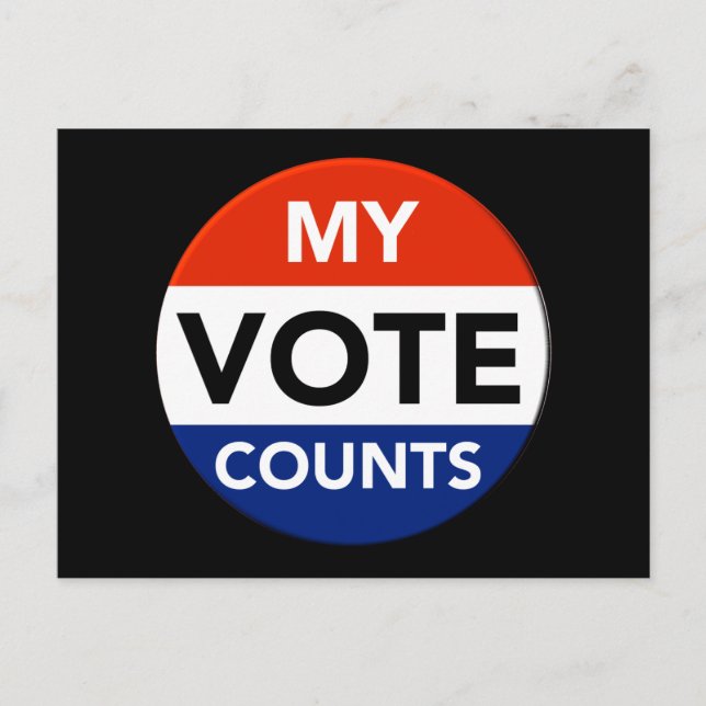 Carte Postale Mon compte de vote (Devant)