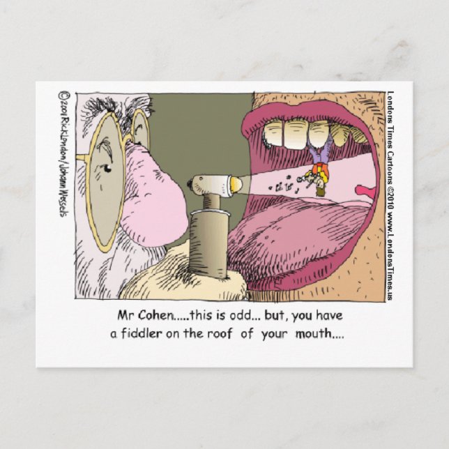 Carte Postale Mon Dentiste Juif Drôle Dons Mugs Tee - shirts et  (Devant)