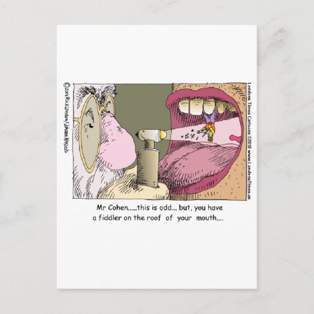 Carte Postale Mon Dentiste Juif Drôle Dons Mugs Tee - shirts et  (Devant)