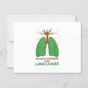 Carte Postale Mon Dieu Est Plus Fort Que Le Cancer Du Poumon