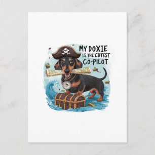 Carte Postale Mon Doxie Est Le Copilote Le Plus Mignon