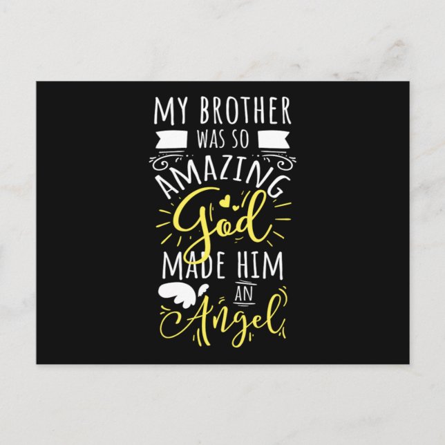 Carte Postale Mon Frère Était Si Extraordinaire Que Dieu L'A Fai (Devant)