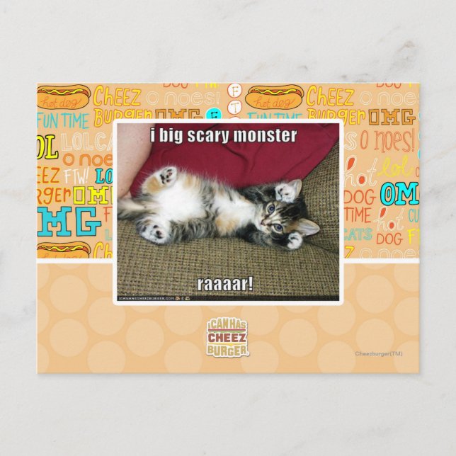 Carte Postale Mon grand monstre effrayant (Devant)