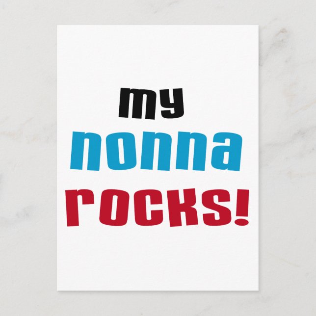 Carte Postale Mon Nonna bascule le T-shirts et les cadeaux (Devant)