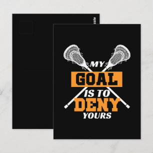 Carte Postale Mon objectif est de nier le vôtre Lacrosse