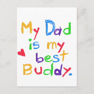 Carte Postale Mon papa Mes T-shirts et cadeaux Mon meilleur ami