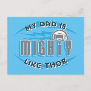 Carte Postale Mon père est puissant comme Thor