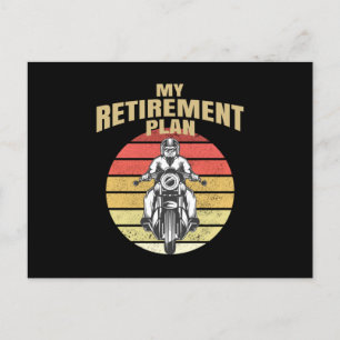 Carte Postale Mon plan de retraite moto