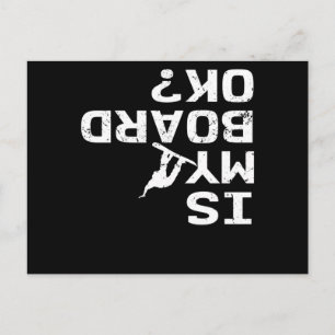 Carte Postale Mon snowboard est ok Planche à neige Freestyle Fig