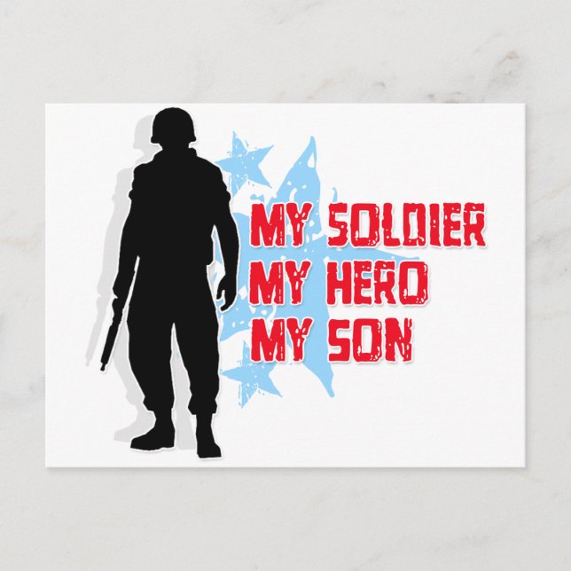 Carte Postale Mon Soldat, Mon Héros, Mon Fils (Devant)
