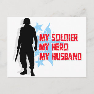 Carte Postale Mon soldat, mon héros, mon mari