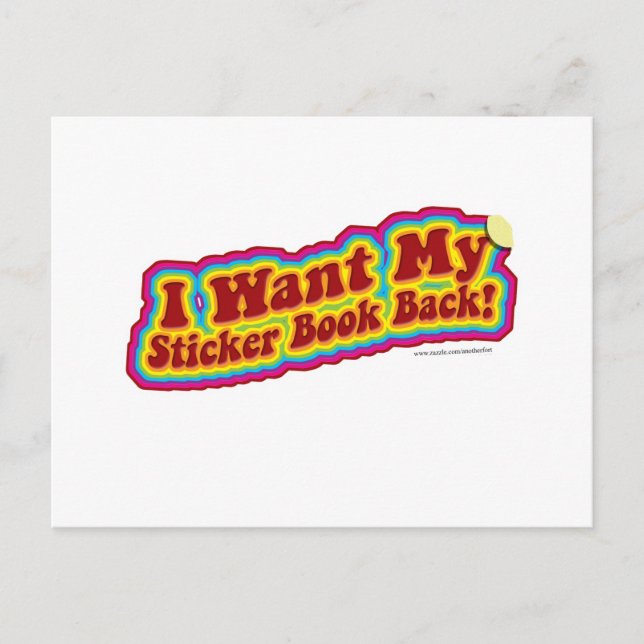 Carte Postale Mon Stickerbook (Devant)