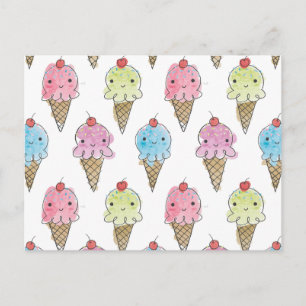 Carte Postale Mon traitement - Crème de glace
