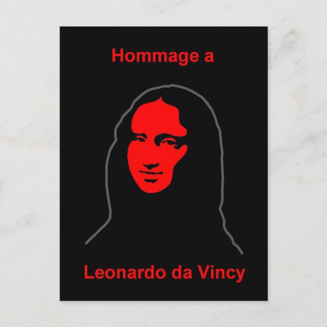 Carte Postale Mona coloré (Devant)