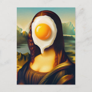 Carte Postale Mona Egg sur son visage
