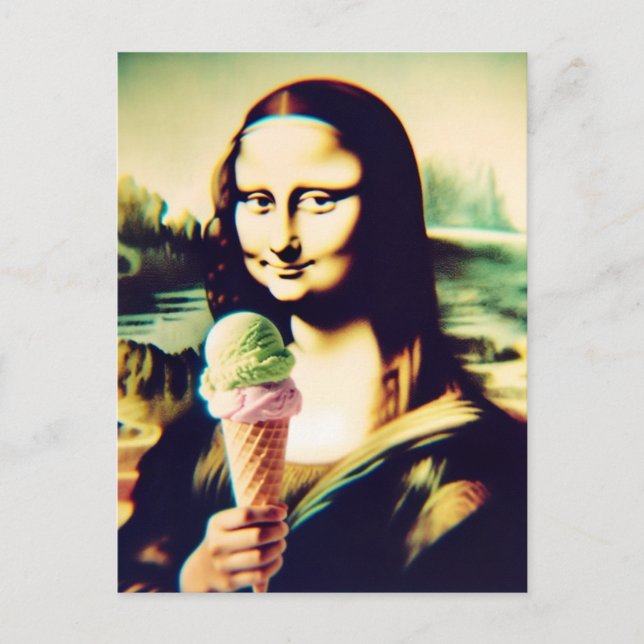 Carte Postale Mona et une glace (Devant)