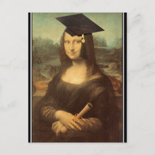 Carte Postale Mona Lisa Casquette de troisième cycle