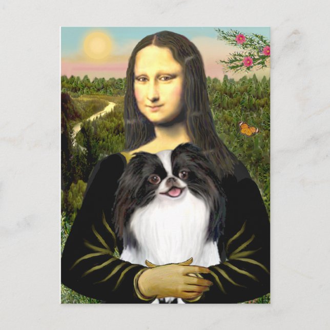 Carte Postale Mona Lisa - Chin japonais 3 (Devant)