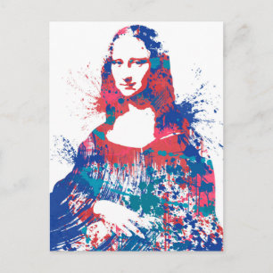Carte Postale Mona Lisa éclaboussée