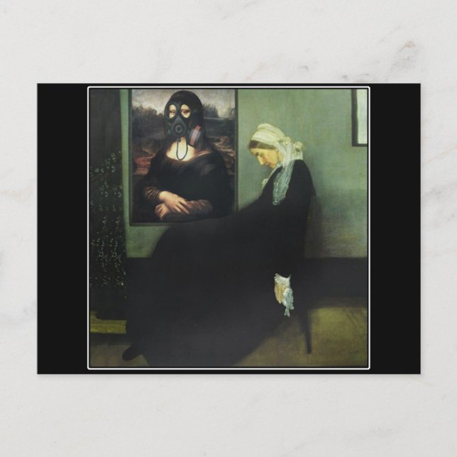 Carte Postale Mona Lisa gazé la mère de Whistler (Devant)