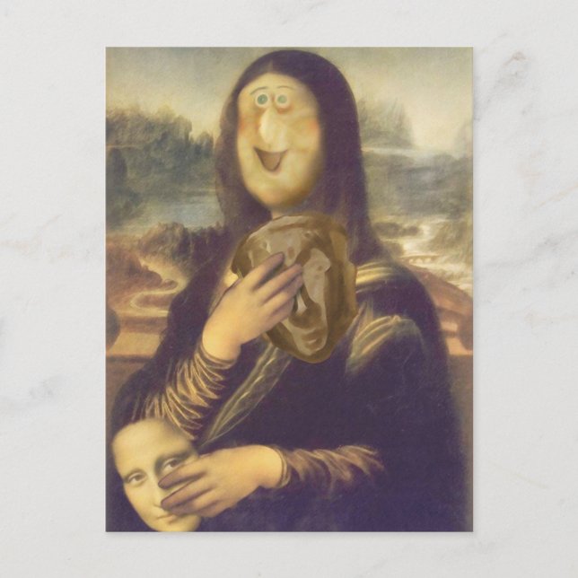 Carte Postale Mona Lisa indécise (Devant)