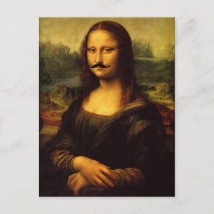 Carte Postale Mona Lisa moustachue