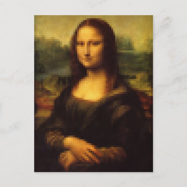 Carte Postale Mona Lisa Pixellée (Devant)