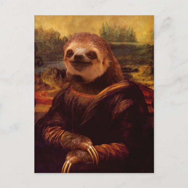 Carte Postale Mona Lisa Sloth (Devant)
