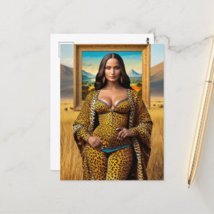 Carte Postale Mona Lisa Sur Safari