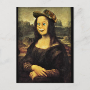 Carte Postale Mona Lisa Visage drôle