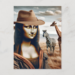 Carte Postale Mona se met en safari