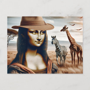 Carte Postale Mona se met en safari