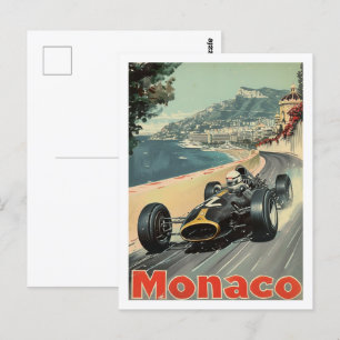 Carte Postale Monaco Circuit Vintage célèbre Travel Place