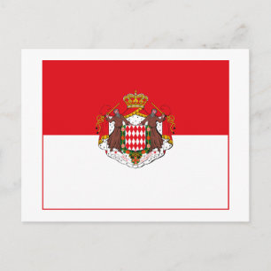Carte Postale Monaco Drapeau avec certificat d'authenticité (feu