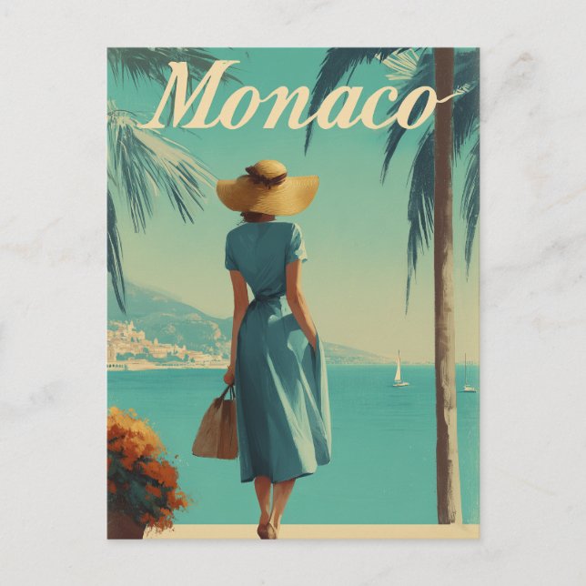 Carte Postale Monaco mode vintage (Devant)