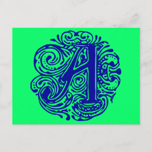 Carte Postale Monarchia bleu "A"